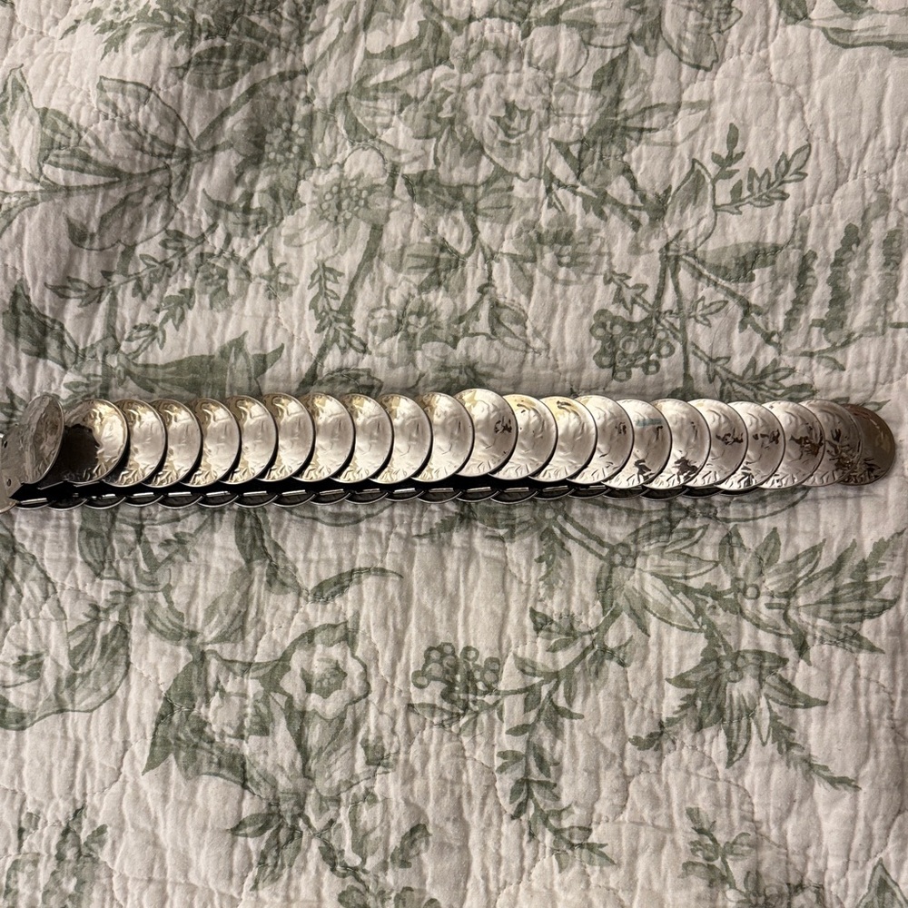 Vintage Silver “Coin” Stretchy Belt